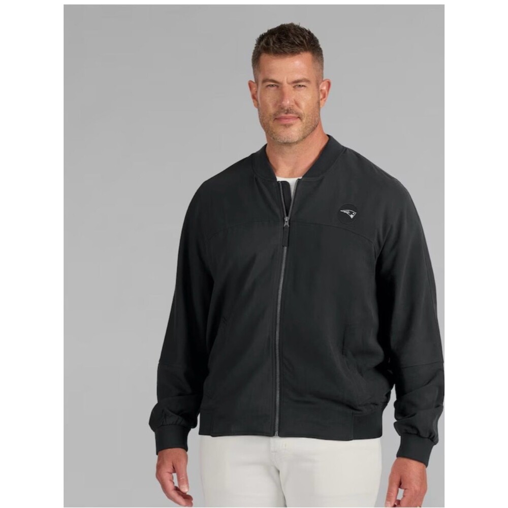 J. Palmer Black New England Patriots Lightweight Full-Zip Jacket NWT Large